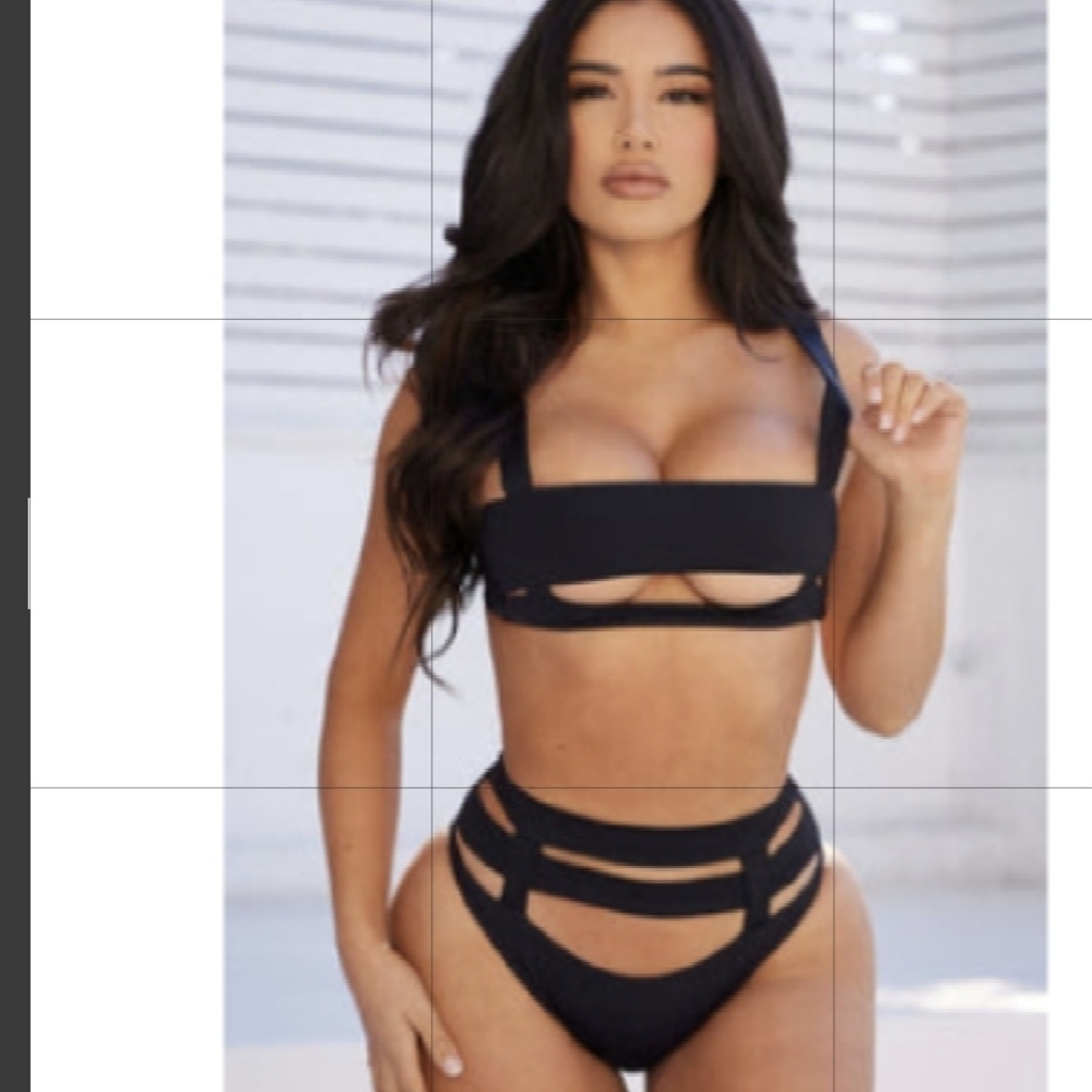 Fashion Nova Black Bikini Set